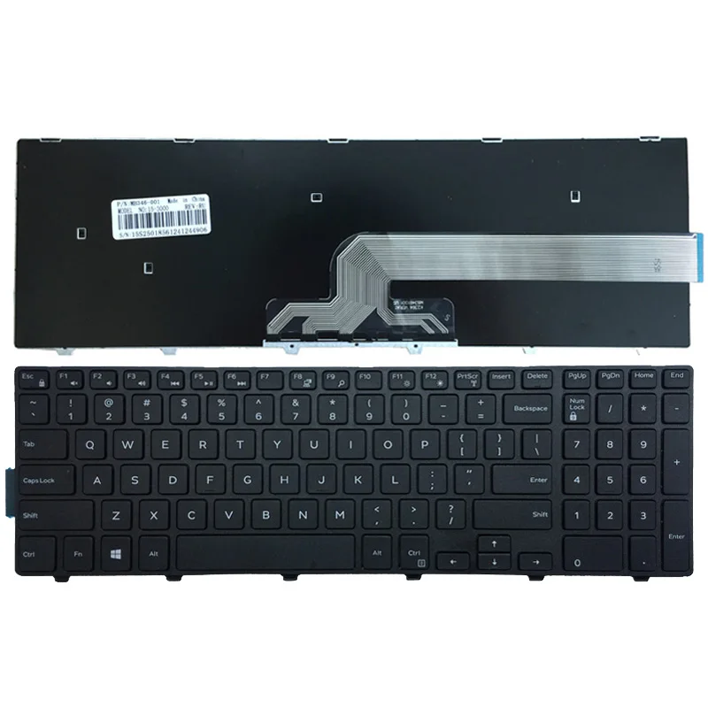 English Laptop Keyboard for Dell Inspiron 15 5543 5548 Vostro 3546 3558 3559 MP-13N73US-442 0KPP2C Keyboard Black with Frame English Laptop Keyboard for Dell Inspiron 15 5543 5548 Vostro 3546 3558 3559 MP-13N73US-442 0KPP2C Keyboard Black with Frame