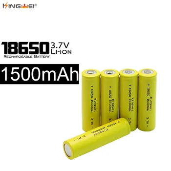 

100pcs/lot Kingwei 1500mah Brand new 18650 Batteries 3.7v Rechargeable Bateria For Laser Pen Flashlight Battery for Powerbank