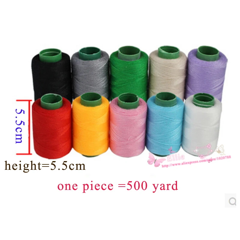 8 pieces rainbow spun polyester threads Overlocking Sewing Machine