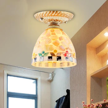 

Mediterranean entrance ceiling lights European style garden wind bedroom lamps aisle balcony light corridor single head lamp