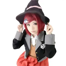 QC HSIU Yumeno Himiko, парик для косплея, новинка, Danganronpa V3, костюм для игры, парики, короткий красный женский парик, костюмы на Хэллоуин, волосы