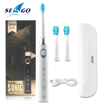 

SEAGO Dental Electric Brush Sonic Electric Toothbrush Portable Tooth Brush with Case for Travel Automatic Electronic Toothbrush
