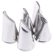 Новые 5 шт. металлические стальные глазурные Трубопроводы Насадки для торта Крем декор для капкейков кондитерский инструмент розы Лепесток крем Советы Инструменты для украшения торта