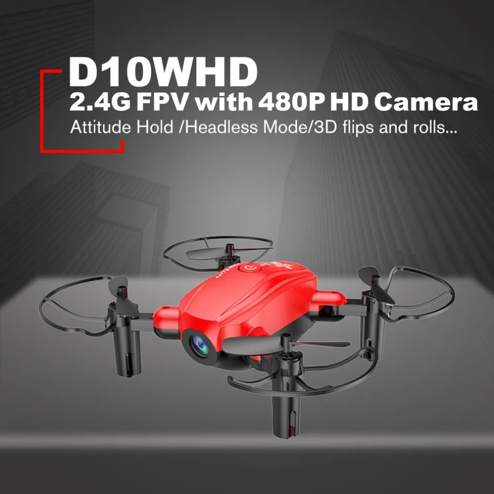 

D10WHD Stylish Shape RC Drone with 720P HD Camera WiFi Quadcopter Drone Mobile Remote Control HD Camera Headless Mode Helicopter