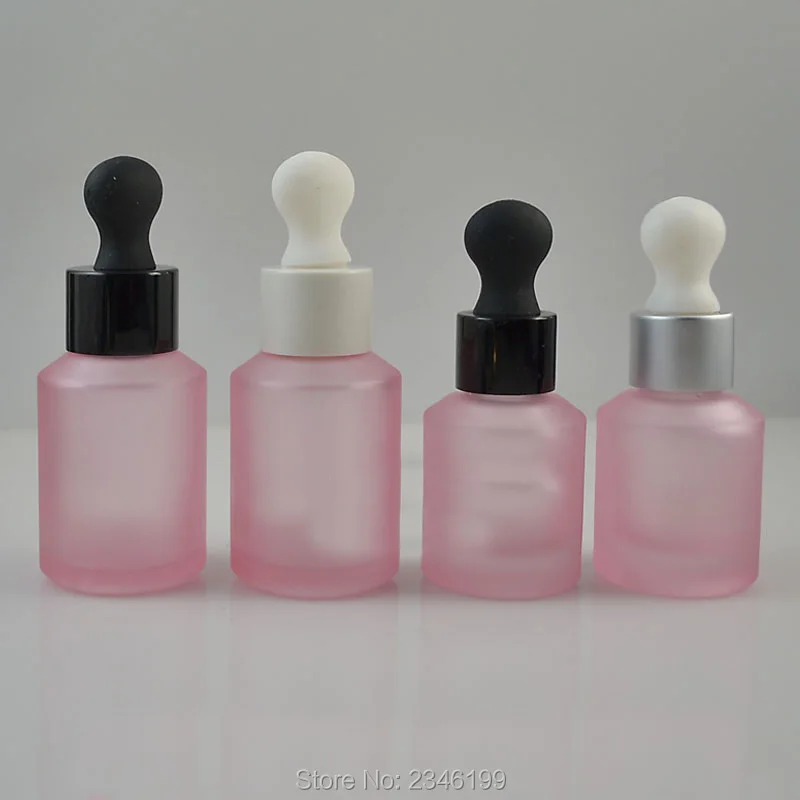 15ML30ML 20pcs/lot Elegant Matte Pink Dropper Bottle, Superior Frosted