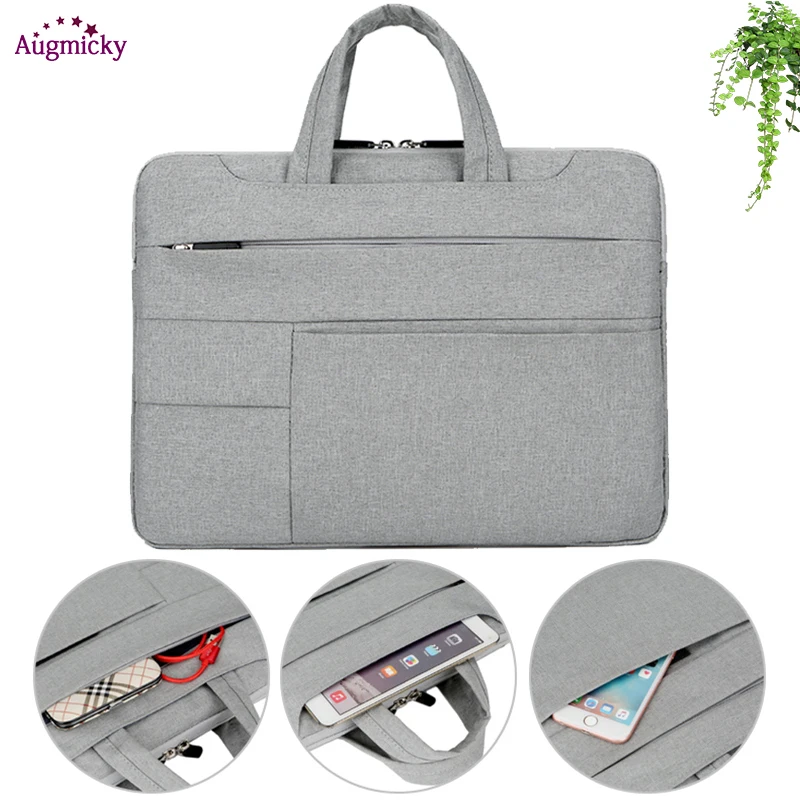 Augmicky водонепроницаемый Laptop Sleeve сумка для MacBook Air Pro 11 13,3 14 15,4 15,6 дюймов крышка тетрадь сумки для мужчин женщин