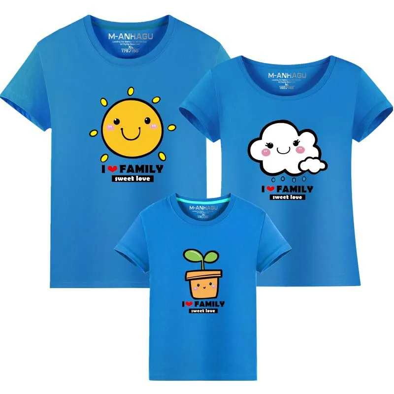 Sharely Sheep Father Son Family Casual Travel Sun T-shirt Matching Outfit Clothes Mom Daughter Family Look t shirt Sets Clothing