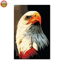 Diy домашний Декор Картина Белый Оспри резьба свирепая национальная птица США Оспри черчение по номерам