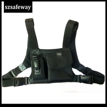 

Two way radio Chest Pocket Pack Backpack Radio Accessory pouch Holder walkie talkie carry Case for GP340 CP040 BF UV-5R 888S