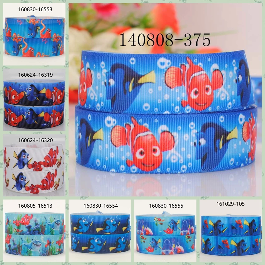 

10yards -different sizes -lively cartoon finding ribbon printed Grosgrain ribbon