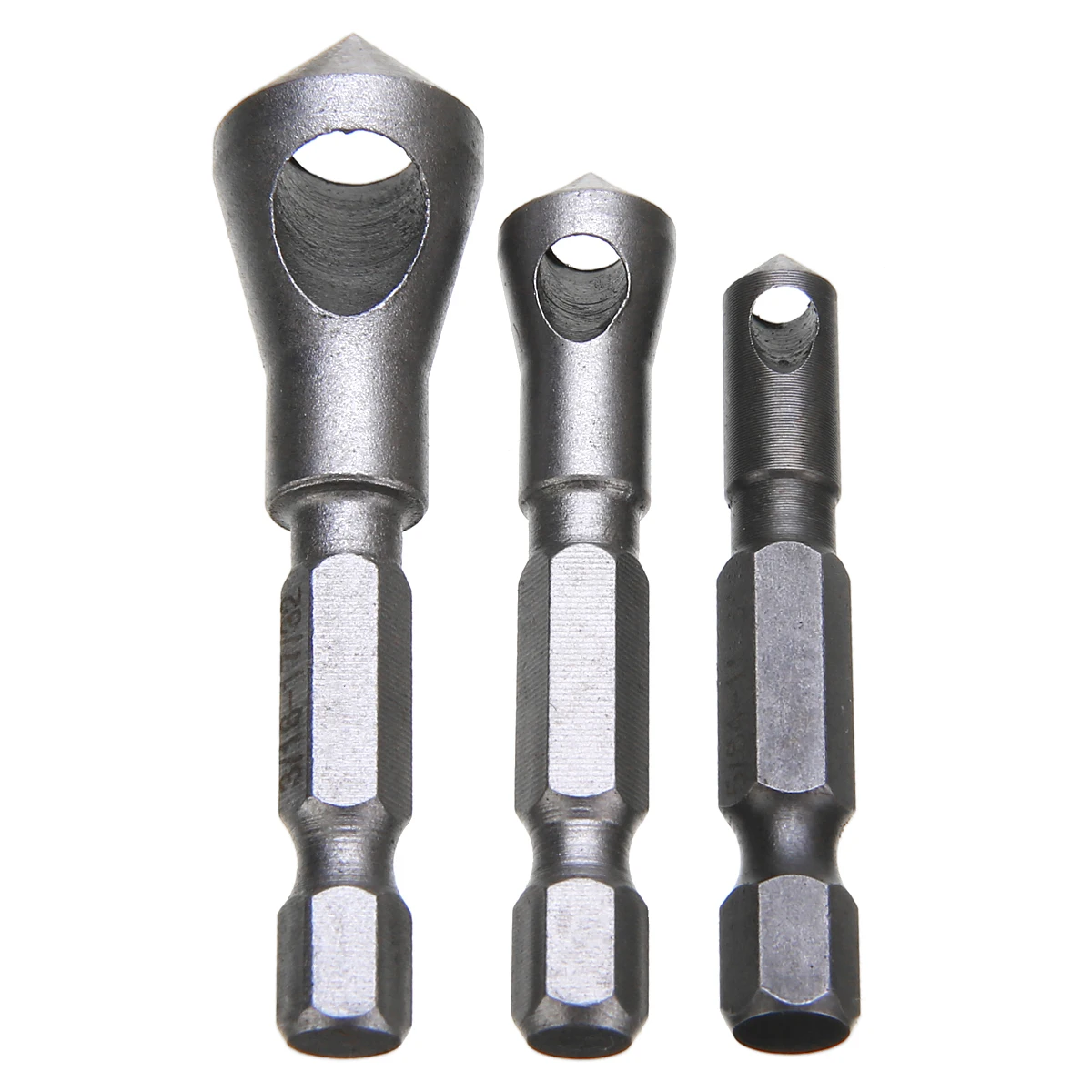 

3Pcs High Speed Steel HSS 4241Countersink Deburring Drill Bit Hand Tool Set For Cutting Through Metal Wood Plastic Drill Bits