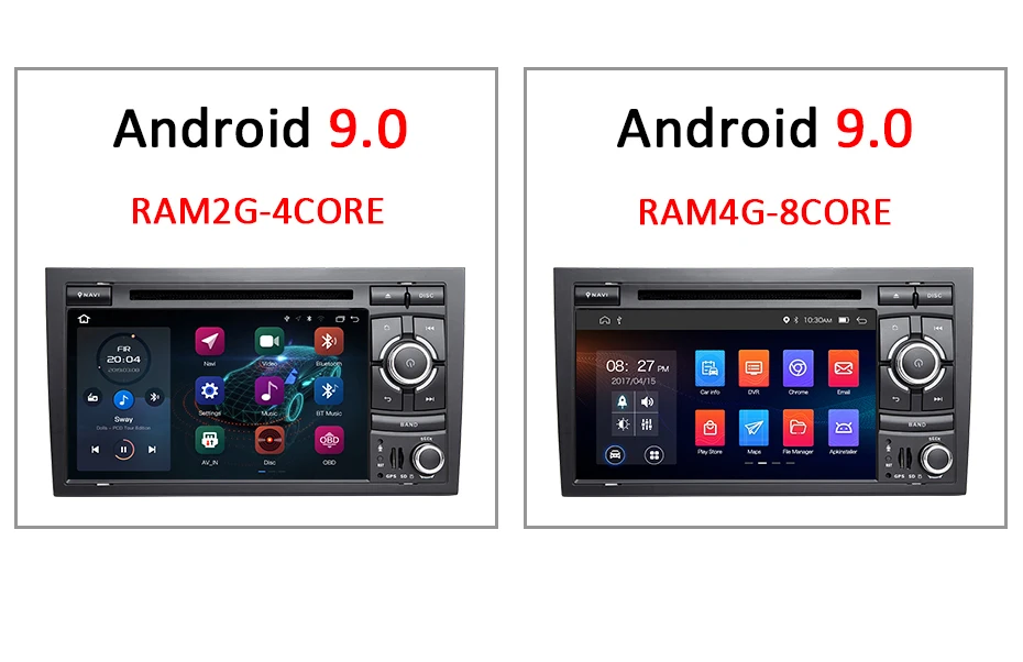 Top DSP 4G 64G Android 9.0 IPS Car DVD PLAYER For AUDI A4 GPS IPS stereo multimedia navigation RADIO RECEIVER tape recorder 6