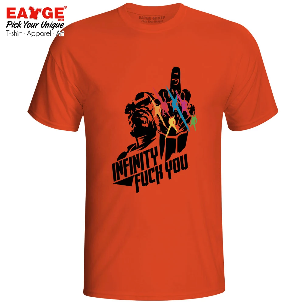 Мстители 4 эндгейм футболка чудесная Бесконечность Конец Войны Игра танос футболка новинка футболка EATGE хлопок белый серый для мужчин и женщин тройник - Цвет: Design3-Orange