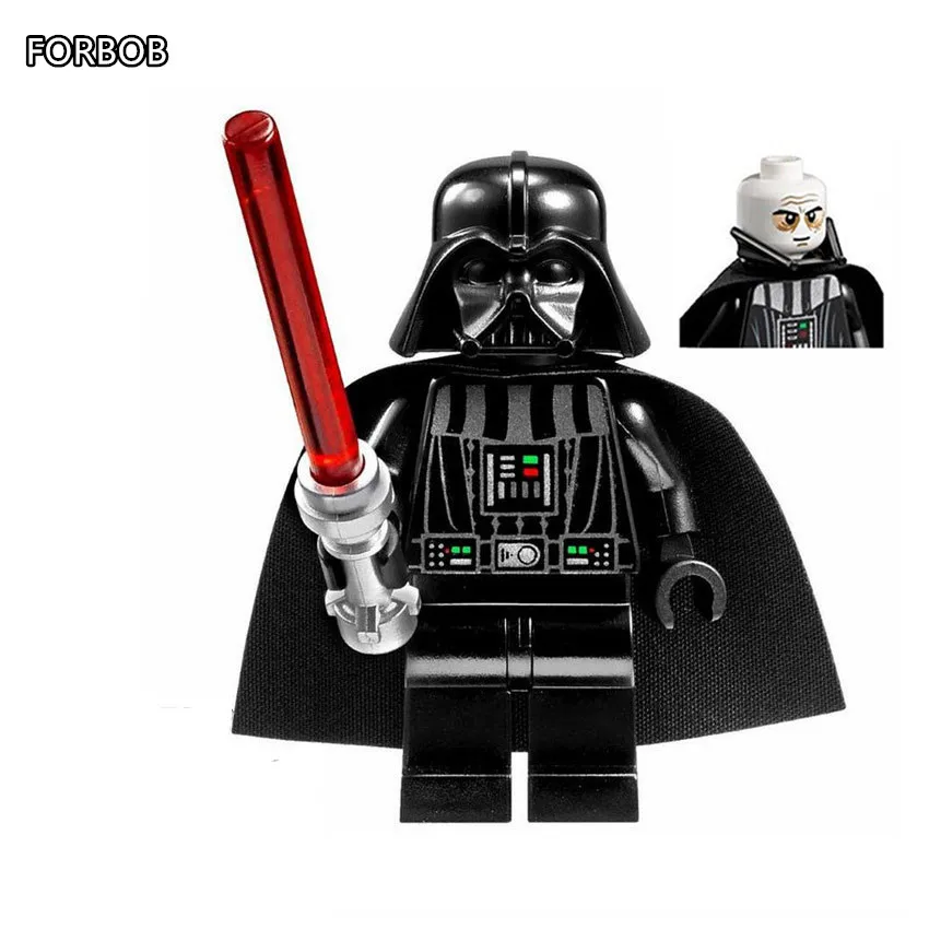 2019 New Compatible Legoing Star Wars Darth Vader with Red Lightsaber Minifigs Figurines Assemble Building Blocks Toys for Boys