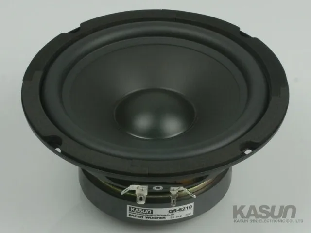 KASUN QS-6210 6,5 дюймов Средний бас НЧ динамик книжная полка динамик DIY 8 Ом 130 Вт 2 шт./лот