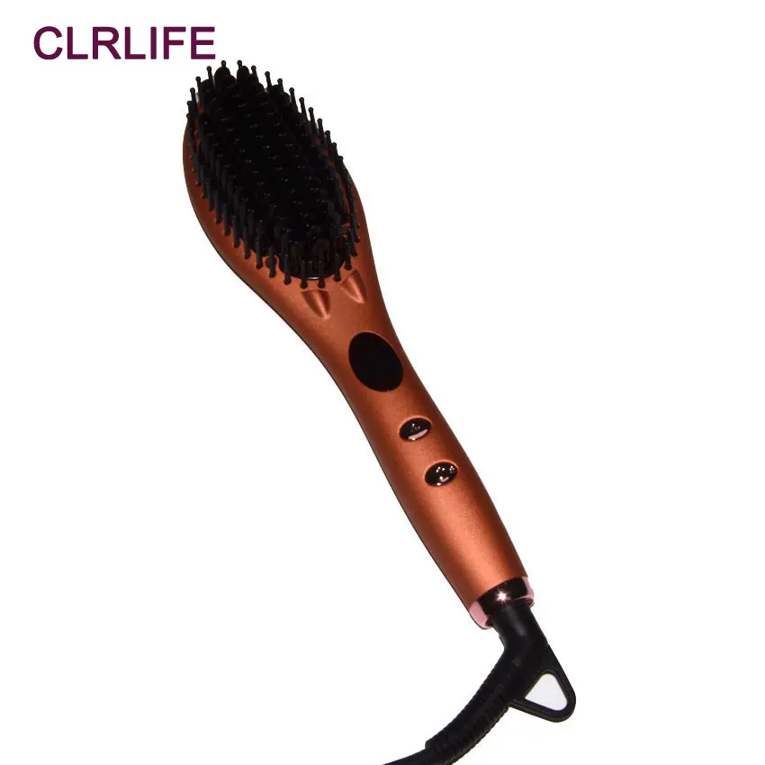 

CLRLIFE MCH Faster Heating Hair Straightening Brush Ceramic Electric Hair Straightener Iron Comb Double Negative ions Anti-scald