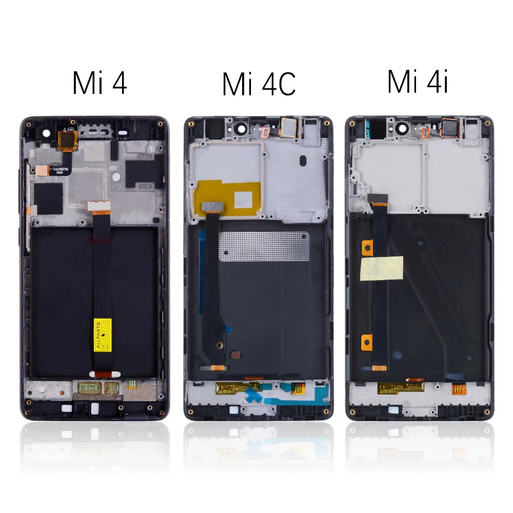 Pаспродажа Дисплей для Xiaomi mi4c mi4i mi 4 LCD в сборе с тачскрином на рамке Оригинал черный белый