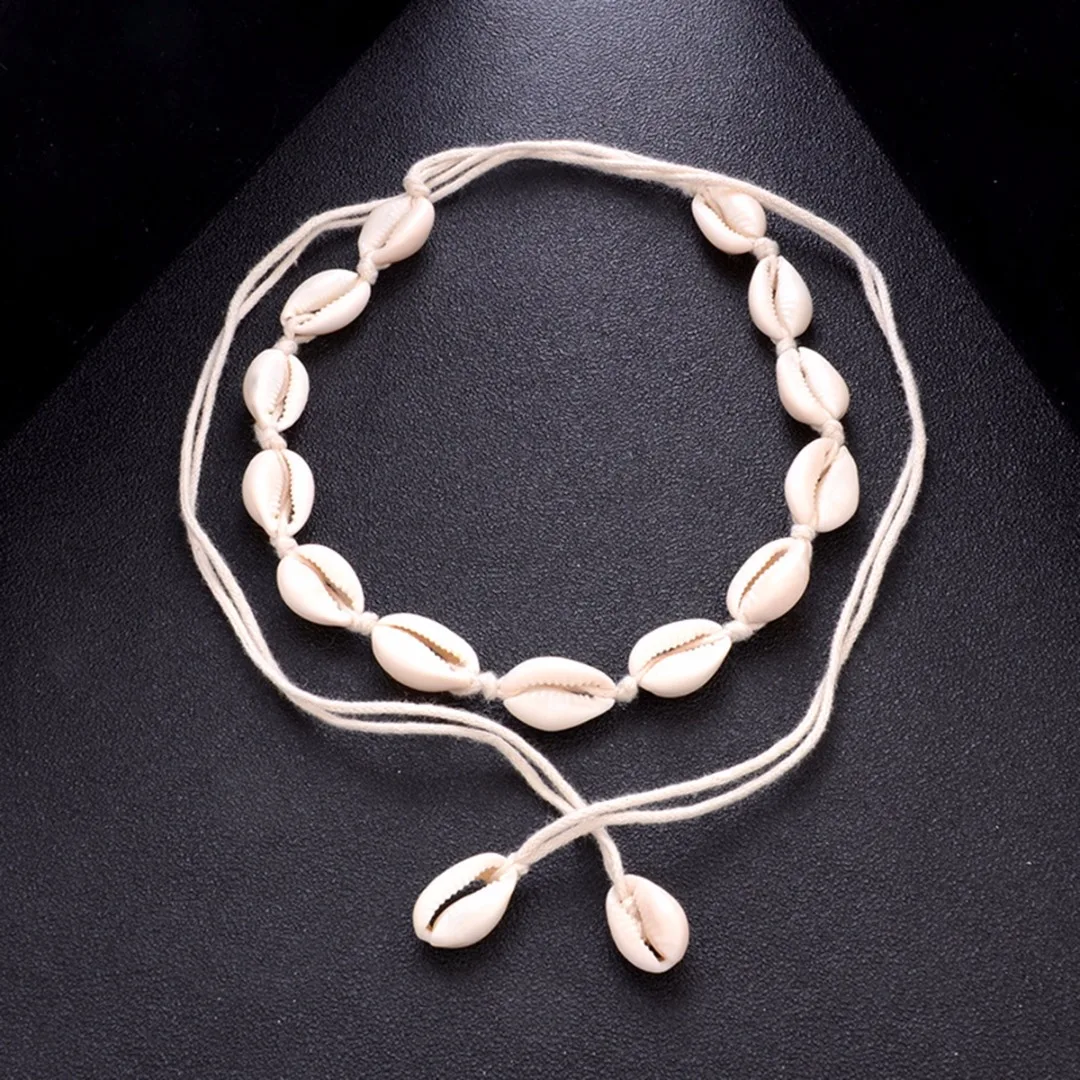 Boho Natural Sea Shell Choker Chain Simple Minimalist Collar Necklace Shell Choker Summer Beach Tassel Jewelry For Women