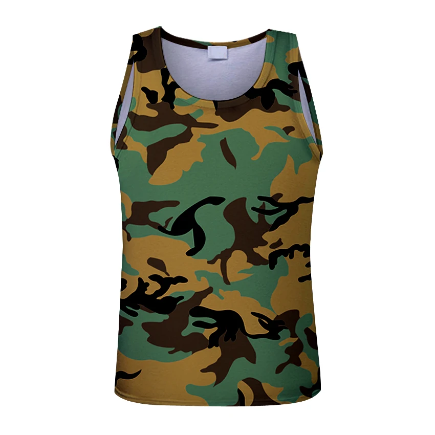 

New 2018 Men's Camouflage Army Tank Top,Men's Undershirt,Sexy Men's Camouflage Tank Top,Men Vest