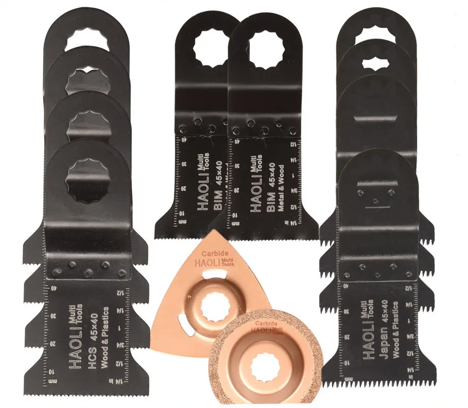 

12 pcs Oscillating multi tool Saw Blades Accessories for Rigid Worx AEG Multimaster power tool,wood metal cutting,carbide blade