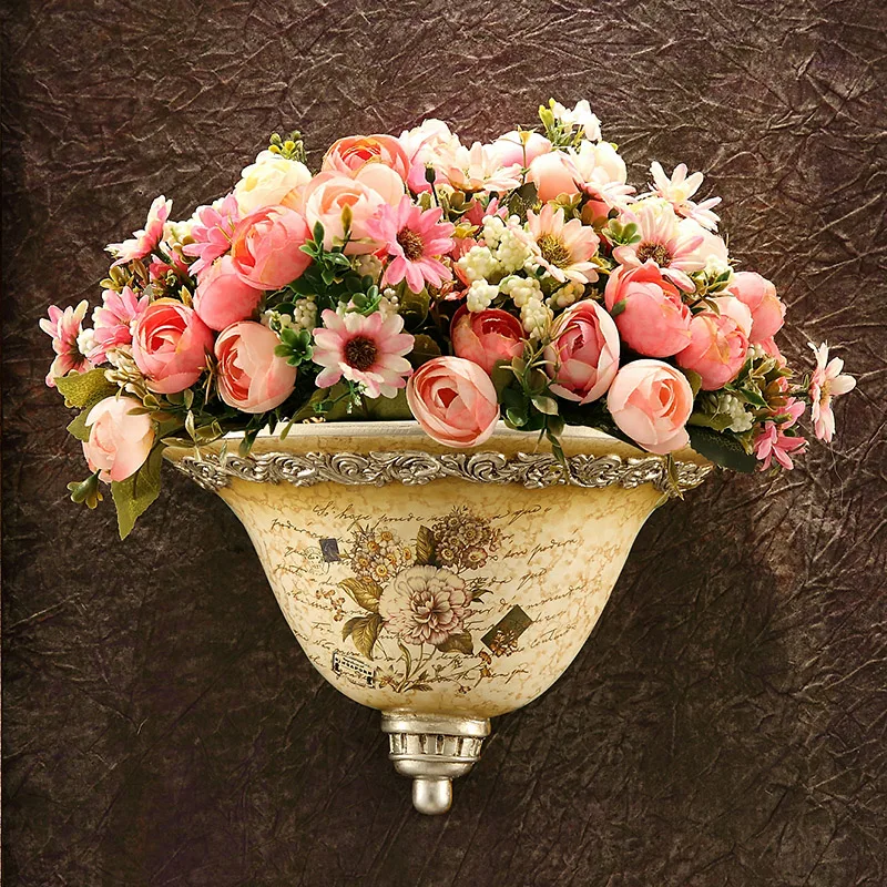 Настенная Цветочная ваза для свадебного украшения ручной работы, скульптура из смолы, статуя, искусственные цветы, вазы для дома, гостиной, современный декор - Цвет: vase 14