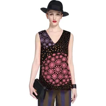 Модные женские топы с принтом в африканском стиле, одежда Дашики, Праздничный Принт, футболка без рукавов с v-образным вырезом, Анкара, Африка, женская одежда на заказ