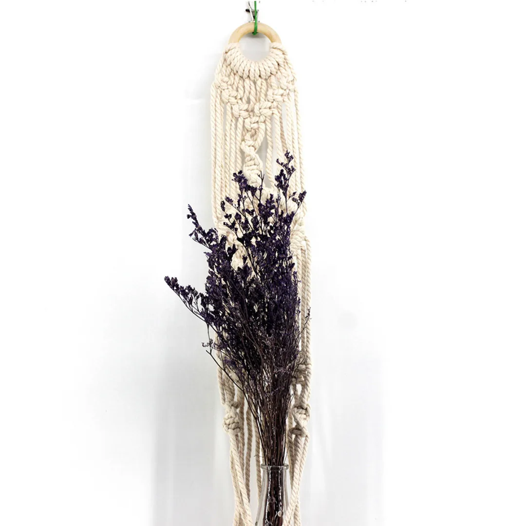 DIY Macrame Plant Hanger Hanging Planter Basket Hemp Rope Braided Large Pot Holder