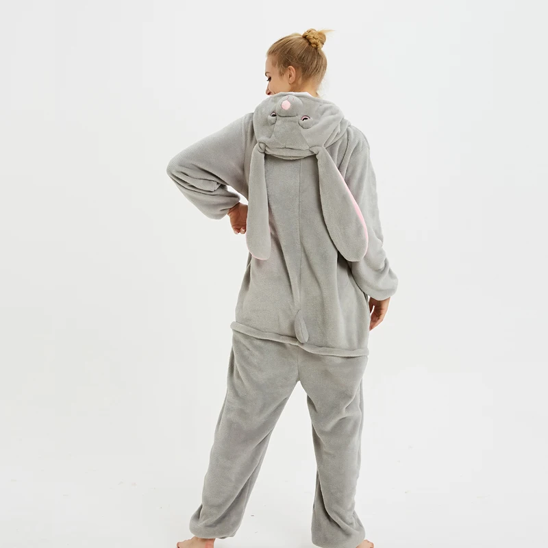 Кигуруми Единорог пижамы onesie для женщин Стич зимняя Фланелевая Пижама для взрослых Единорог пижамы в целом пара пижамы унисекс