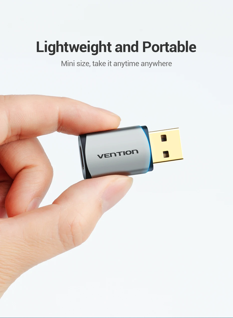 Vention новая внешняя USB звуковая карта USB к USB C аудио адаптер для наушников Звуковая карта для ноутбука PS4 usb type C звуковая карта