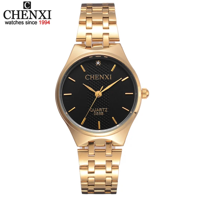 CHENXI Top Fashion Brand Luxury Watch Womens Golden Watches Waterproof Casual Qu CHENXI Top Fashion Brand Luxury Watch Womens Golden Watches Waterproof Casual Qu