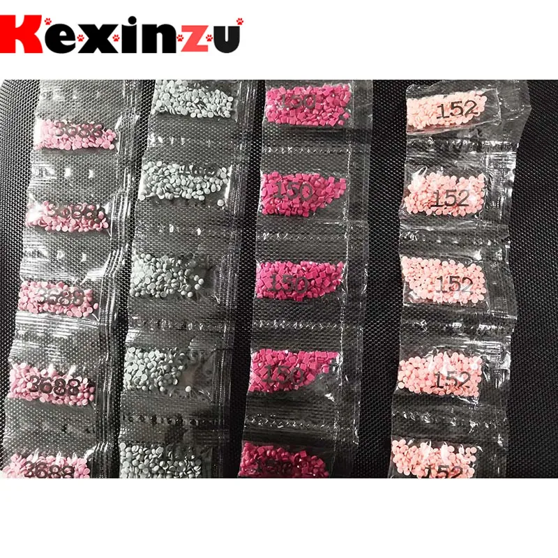 

kexinzu Square Round Drill 5D DIY Diamond Painting Cross stitch 3D Embroidery Mosaic Accessories Tools Stone Pearl 447 Colors