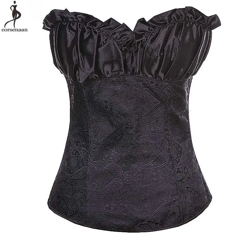 Королевский Элегантный Корсет парчовое бюстье женский короткий корсет на молнии