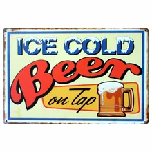[Mike86] ледяное пиво Топ напиток металлические знаки Подарок паб настенный художественный Декор AA-123 заказ смешивания 20*30 см