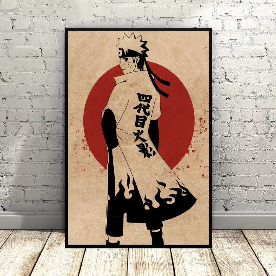 和風アニメアイコンポスターアートキャンバスポスターnaruto ナルト ポスター壁アートリビングルームなしフレーム用 絵画 書道 Aliexpress