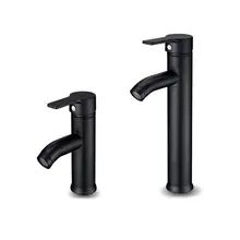 Grifos de lavabo de baño de un solo Mango, mezclador frío/caliente, grifo de lavabo, grifo de agua negra para cocina, accesorios de baño