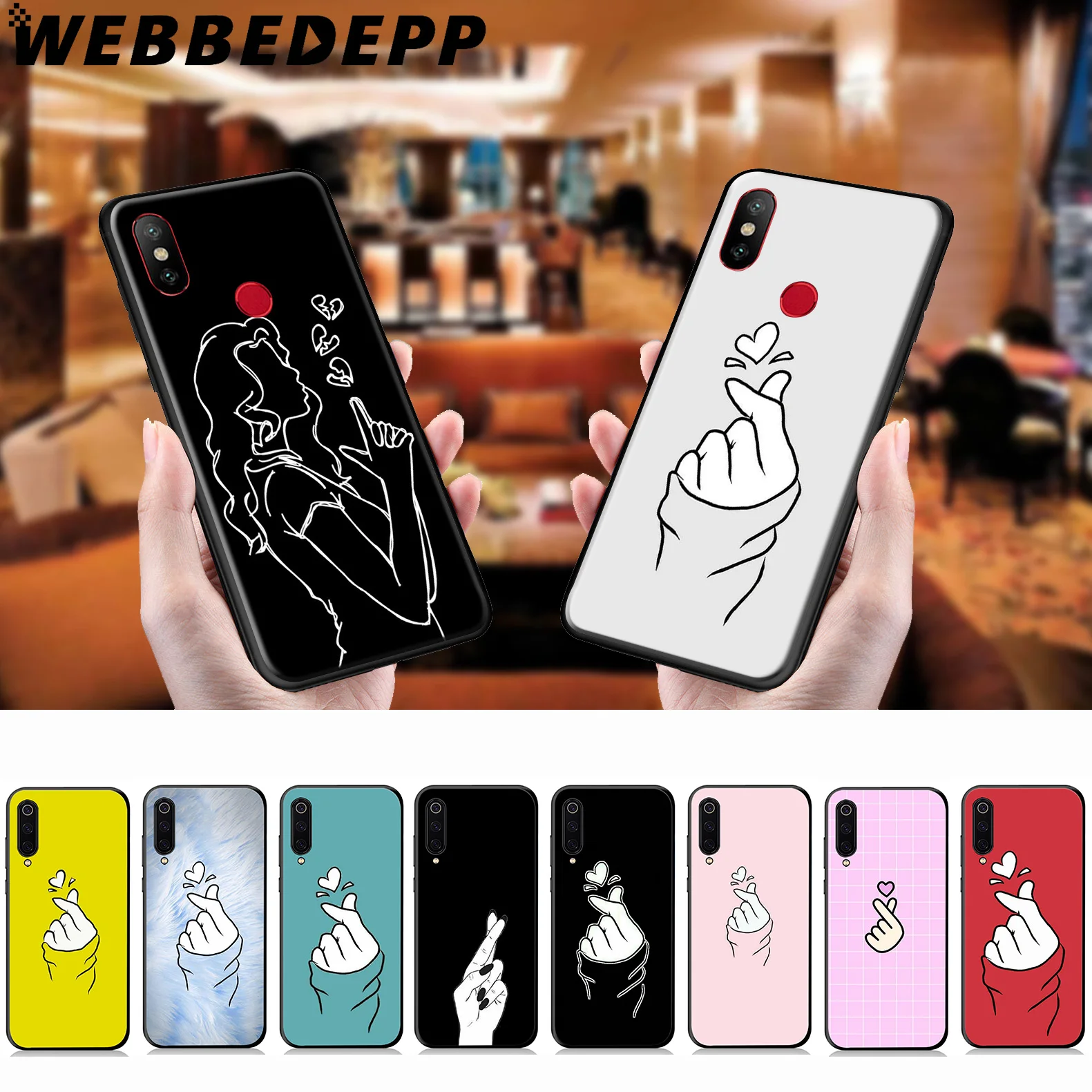 Мягкий чехол WEBBEDEPP Love on finger Kpop для Xiaomi Mi 9T 9 8 SE 6 A1 A2 A3 Lite MiA1 MiA2 MiA3 F1 MAX 3 Mi8 CC9E CC9 |