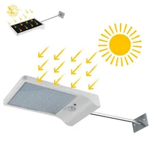 36 светодиодный уличный Солнечный желоб светильник s настенные бра с монтажным столбом 36 светодиодный уличный датчик движения Детектор светильник для сарая крыльца лампа