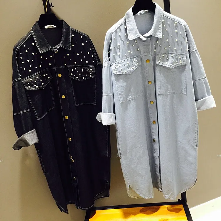 denim pearl shirt