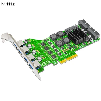 

USB 3.0 8 Port PCI Express Card SATA 15Pin Power Connector High Speed Extender Adapter Card 4 Channel NEC Chipset for CCD Server