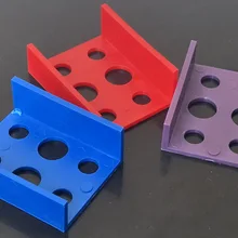 50 шт. квадратная 6 отверстий цветная разноцветная пластиковая чернильница для тату держатель Подставка для чернильница для тату колпачки поставка