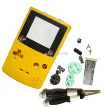 Марка Желтый Цвет замена корпуса FitGameBoy Цвет GBCw/кнопки ForNintendo консольной оболочке крышки с винтами резиновые прокладки