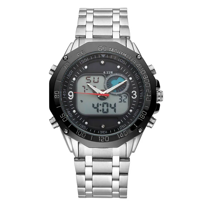 Часы мужские спортивные на солнечной батарее светодиодсветодиодный Цифровые