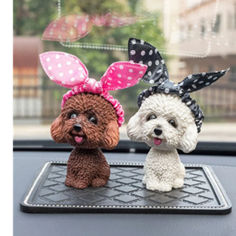 

Cute Puppy Statue Simulation Animals Dogs Poodle & Pomeranian Resin Action Figure Collectible Model Toy P1258