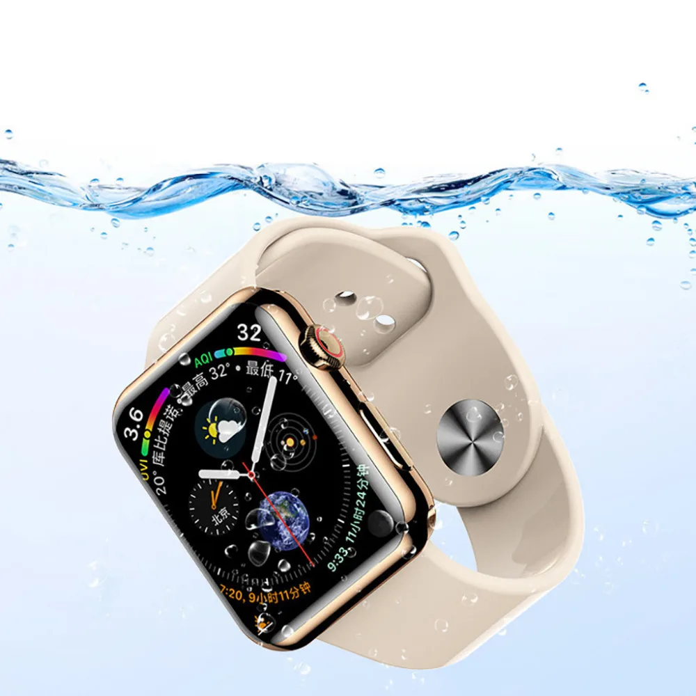 Защита экрана 2019 полное покрытие УФ Закаленное стекло протектор для Apple Watch Series 4 44