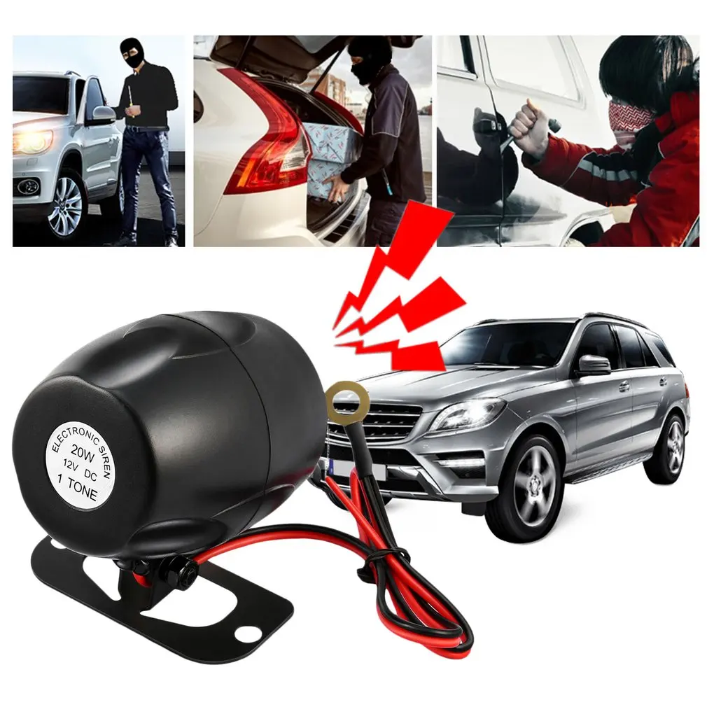 Professional 12V 20W Car Vehicle Siren Horn Alarm Speaker Loudspeaker