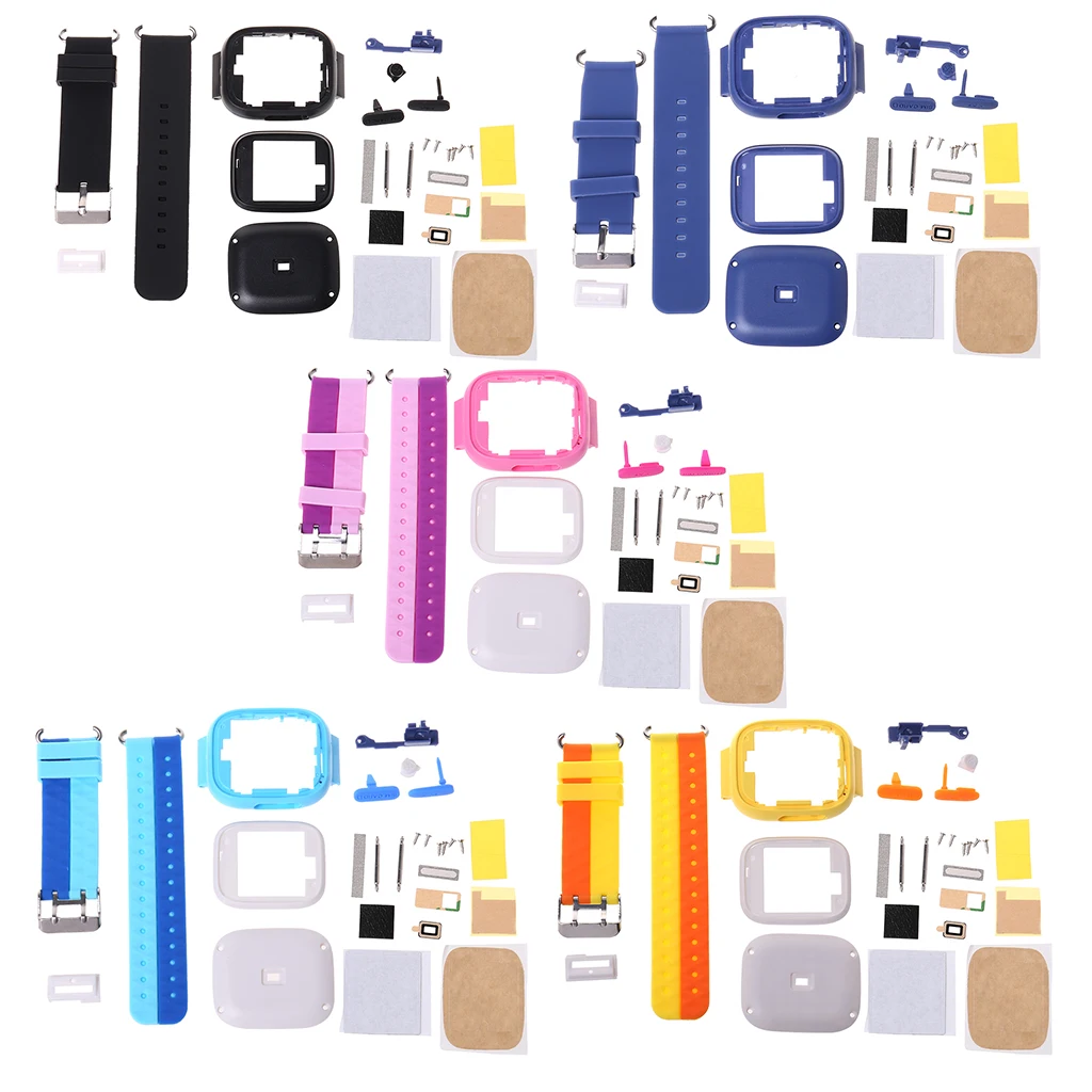 

Repair Kit Silicone Watchband Case Button Metal Screws DIY Replacement for Q90 GPS Child Smart Watch Phone Position