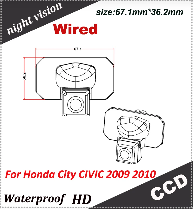 

CCD HD car rear camera for Honda City CIVIC 2009 2010 parking system backup viewer reversing car security camera