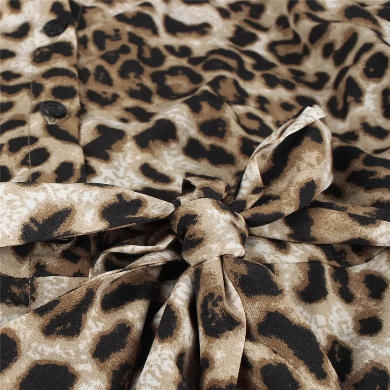 Fashion casual dress women autumn winter elegant dress Leopard Print Maxi Ladies Holiday Long Sleeve Dress vestidos S25#N (1)