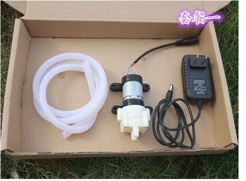 

Aquarium R385 12V DC Diaphragm pump Electromagnetic stove pump water fish tank + 2meters 8*10 Silicone Tube & 12V1A power supply