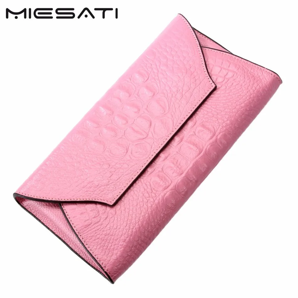 

MIESATI Designal Wallet Woman Famous Brand Women Wallet Genuine Leather Purses Crocodile Pattern Long Wallet For Women MIWA8121